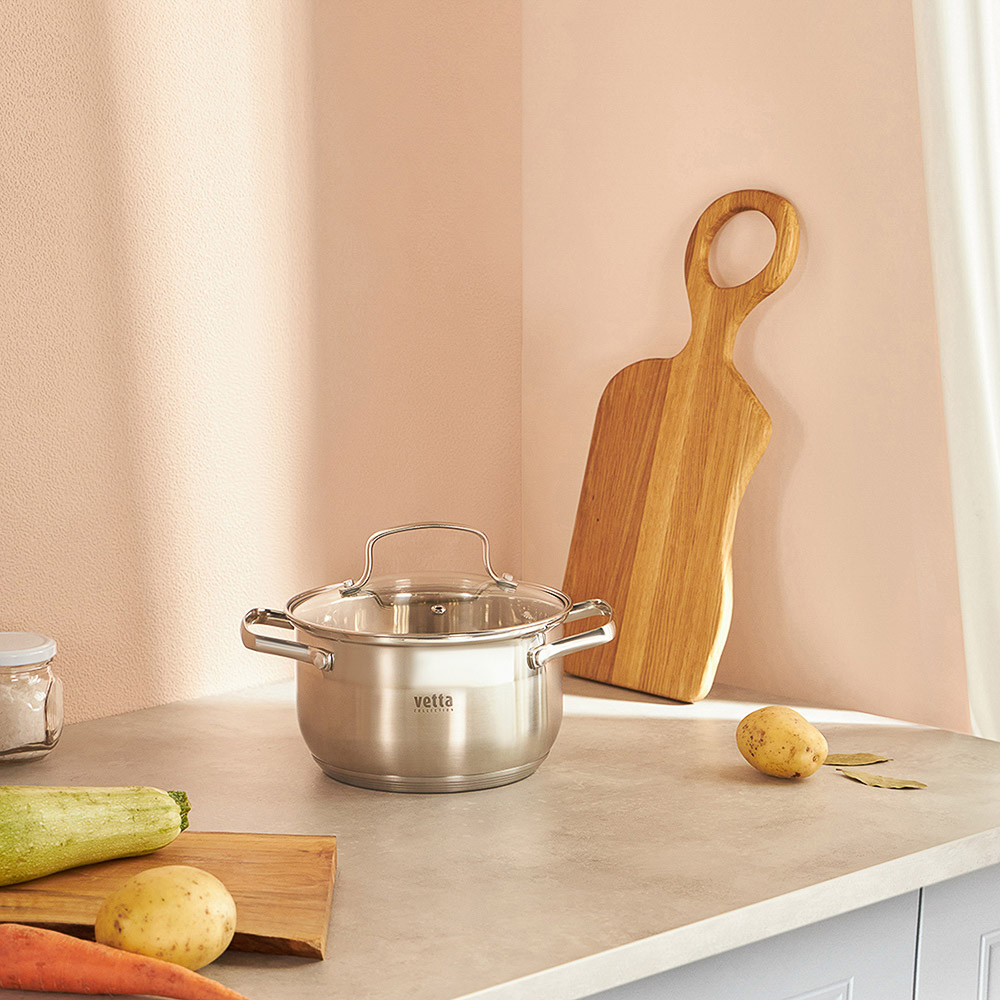 VETTA Берн Кастрюля 18х11см. 2,6л. со стекл. крышкой, индукция - #8