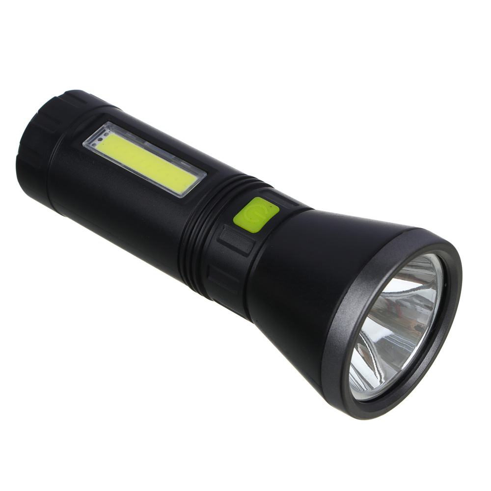 Фонарь ручной тм ЕРМАК, LED+COB, 4 режима, 1200мАч, 5,8х14,8см - #1