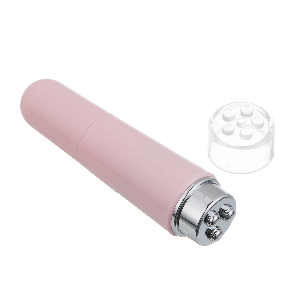 LEBEN Массажер для лица лифтинговый, вибрационный, 4 насадки, 1xAA (не в компл.), розовый - #3