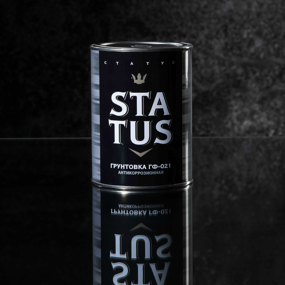 STATUS Грунт ГФ-021 Серый 0,8кг (для металл.,дерев.,бетонных, и др. поверхностей) - #4