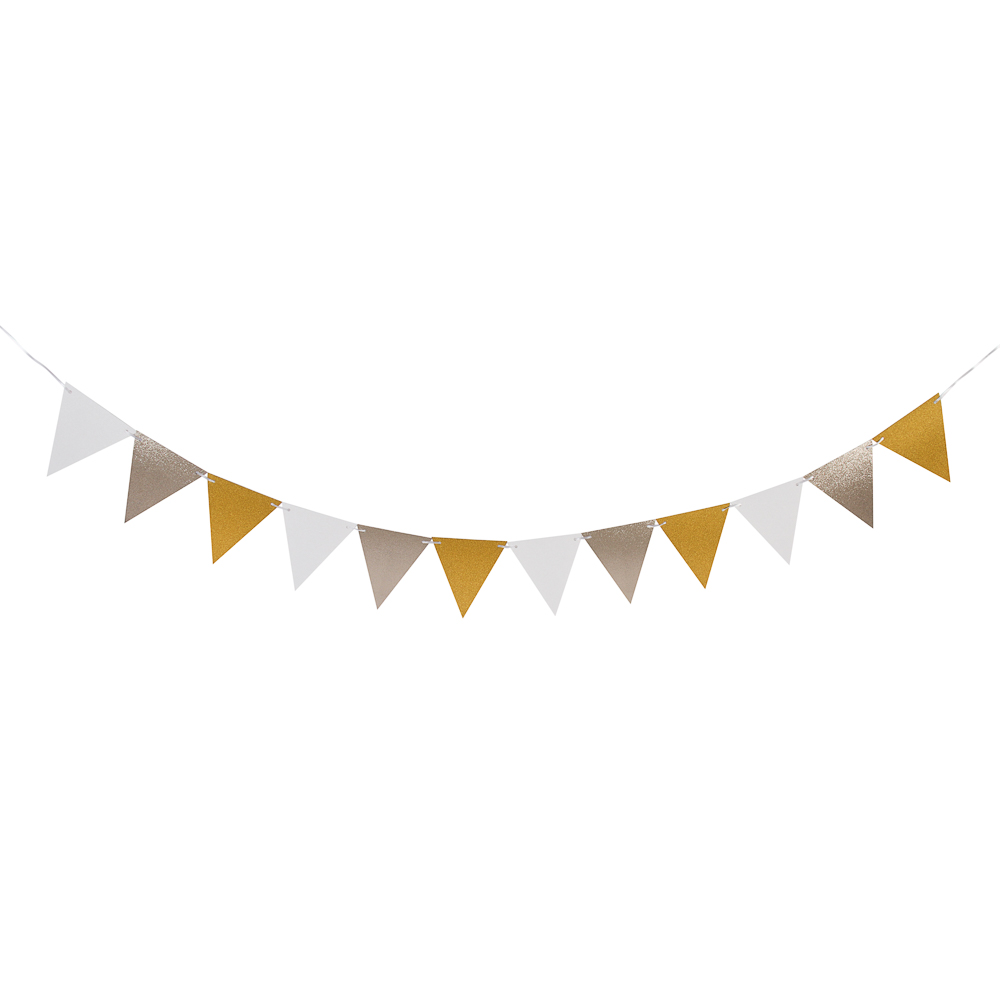 Fntastic Растяжка "Флажки", 12 треугольников, глиттер, бумага - #1