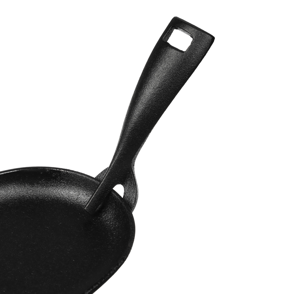 SATOSHI Сковорода на подставке из бамбука чугун, овальная, со съемной ручкой, 24х13.5см, индукция - #4