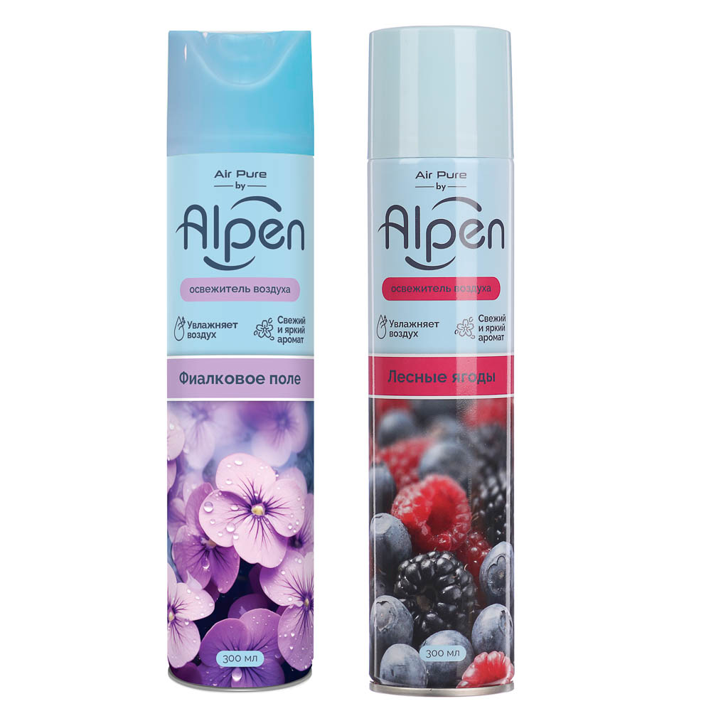 Освежитель воздуха Alpen Фиалковое поле/Лесные ягоды, ж/б, 300мл - #1