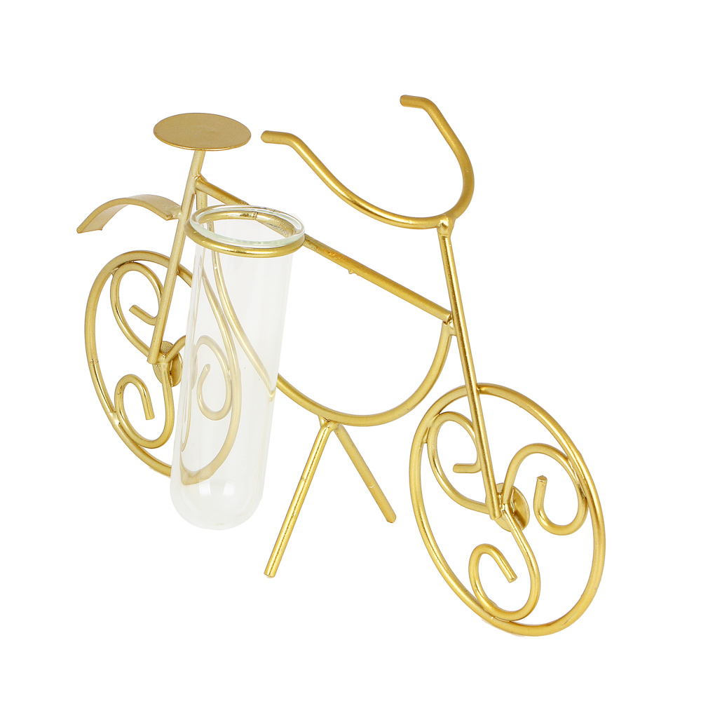 Ваза-колба стеклянная "Велосипед", 15х23х6 см - #1