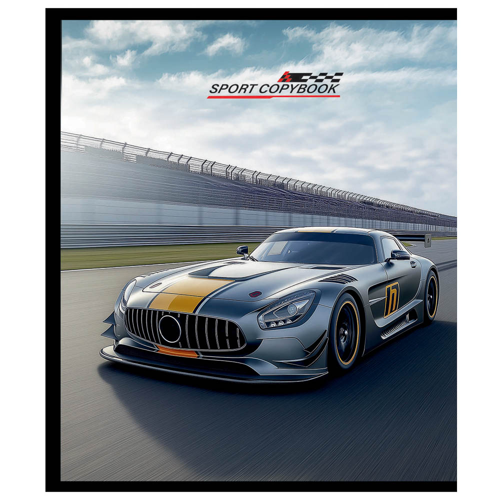 Тетрадь 48 л., А5, в клетку, БЕЛЫЕ ЛИСТЫ, обложка картон, скрепка, ВД-лак - #2