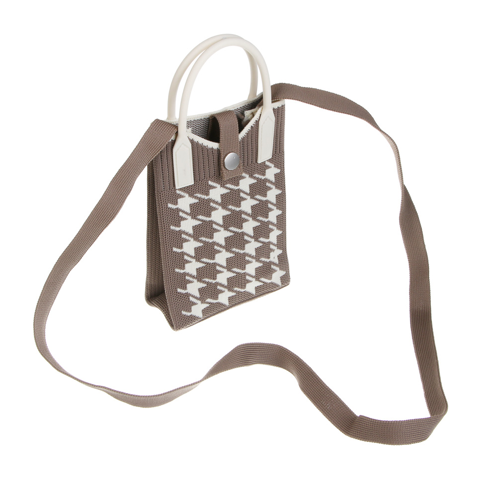 Сумочка кроссбоди на кнопке с длинным ремнем тм ЮL Бьянка, полиэстер,  19х13 см, 3 дизайна - #4