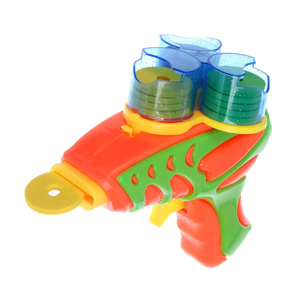 ИГРОЛЕНД Пистолет стреляющий дисками, PP, ABS, 4 дизайна, 16х3,5х21,5 см - #6