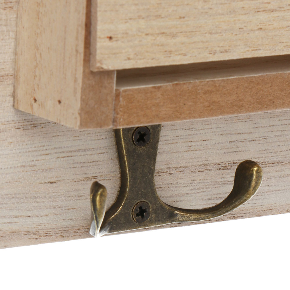 Ключница открытого типа, с полками, 8 крючков, 28x26см, МДФ, металл - #6