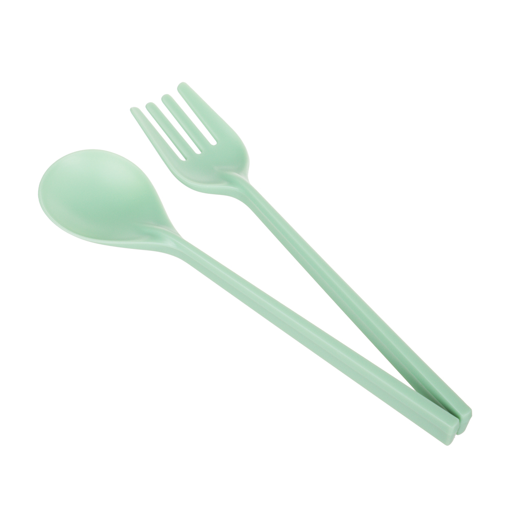 Ланч-бокс, 1400мл, со столовыми приборами (ложка вилка) PP/PS/TPR - #7