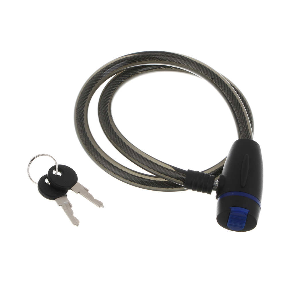 Замок велосипедный тм BY SPORT, противоугонный, тросовый, 800х12мм, металл, пластик, 3 цвета - #2