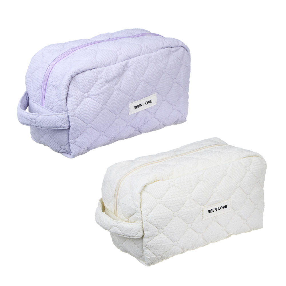 ЮL Косметичка стеганая дутая с боковой ручкой Килт, 100% ПЭ, 24х13х10см, 2 цвета - #1