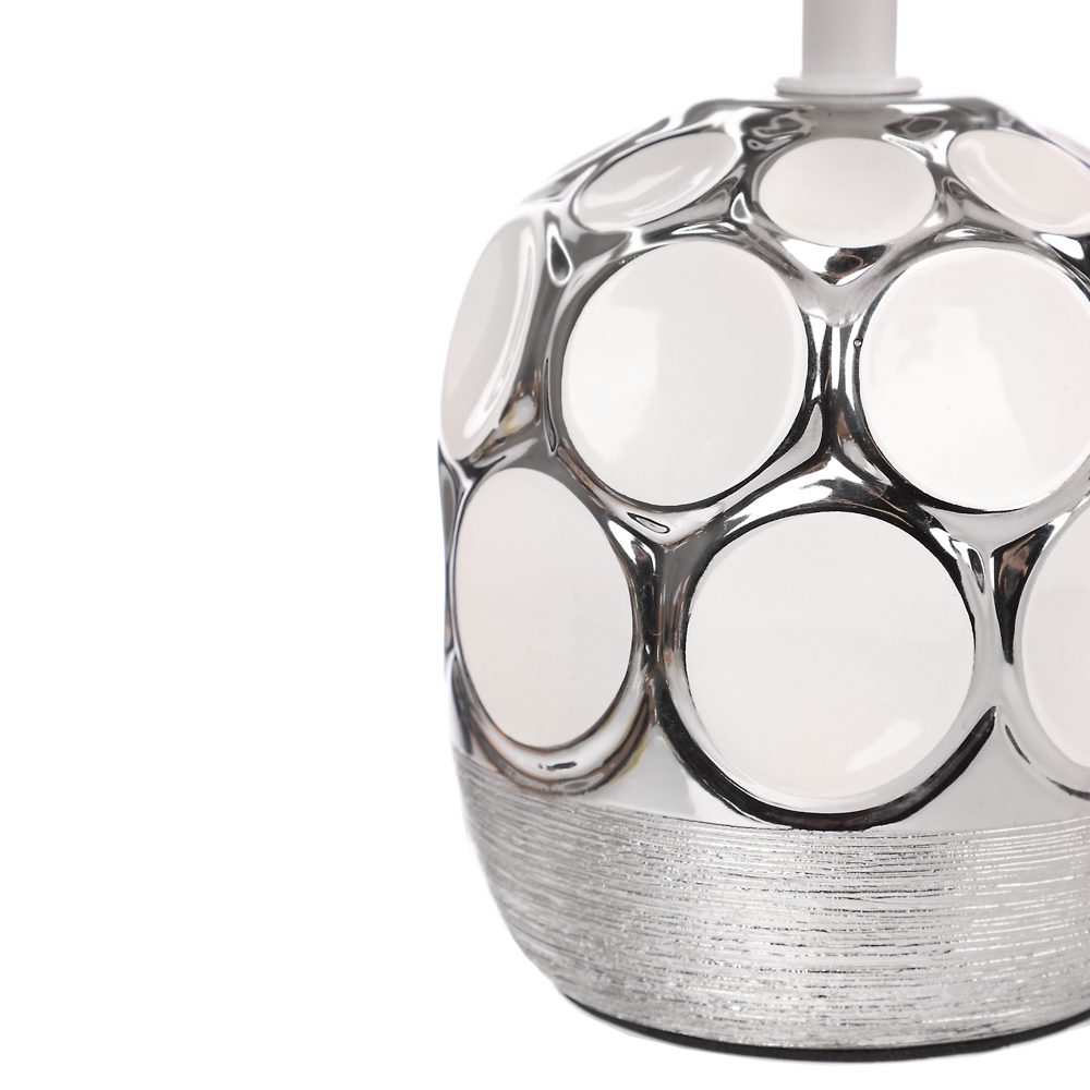 BY Светильник переносной настольный Патры, 40Вт, 28 см, Е14, 230В, керамика, текстиль, белый - #3