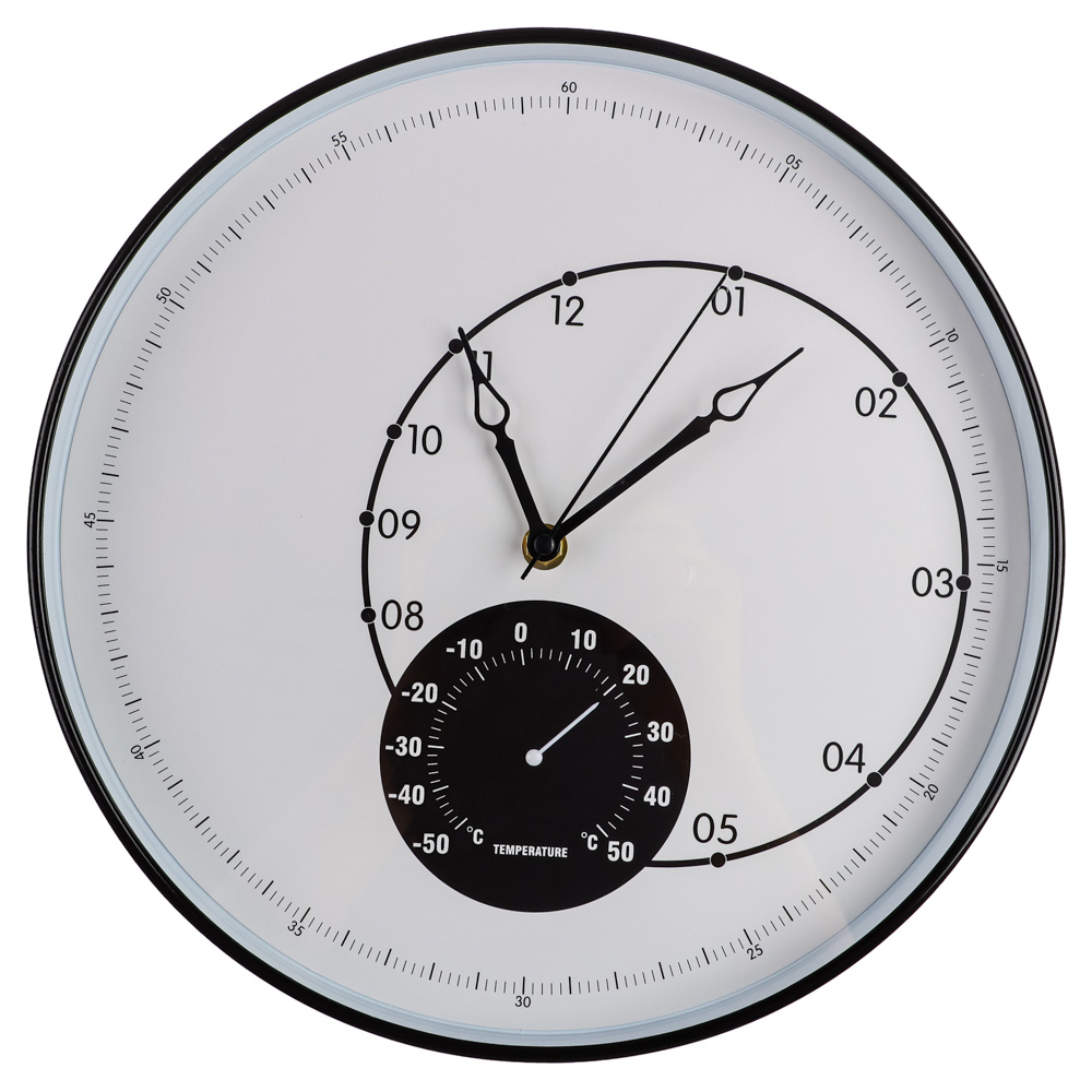 LADECOR CHRONO Часы настенные с термометром, пластик, стекло, d30,5х4,5см, 2 дизайна, ЧН-29 - #2