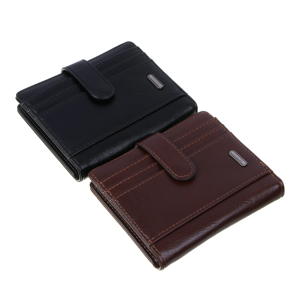 ЮL Вальгор Портмоне-кардхолдер с отделением для купюр на кнопке, ПУ, 12х10х2см, 2 цвета, КЖ24-42 - #1