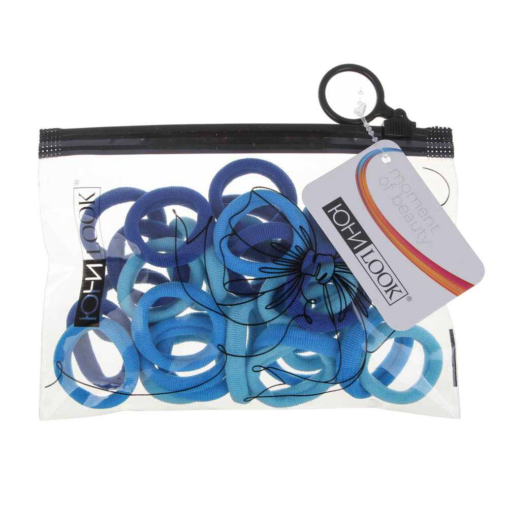 Резинки для волос ЮНИLOOK 30шт, d3,5см, полиэстер, 4-5 миксов цветов, ACS-88 - #7