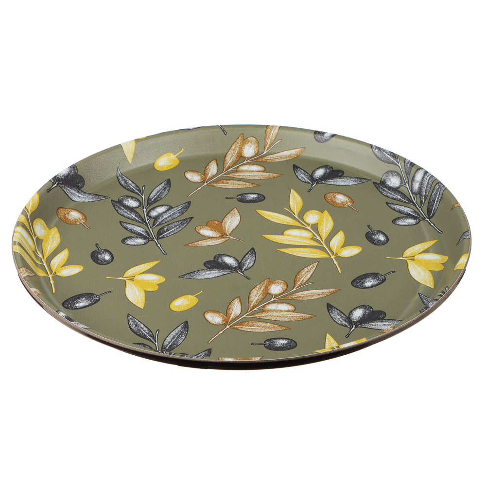Поднос круглый с антискользящим покрытием, d35,5см, "Тоскана", 2 дизайна - #3
