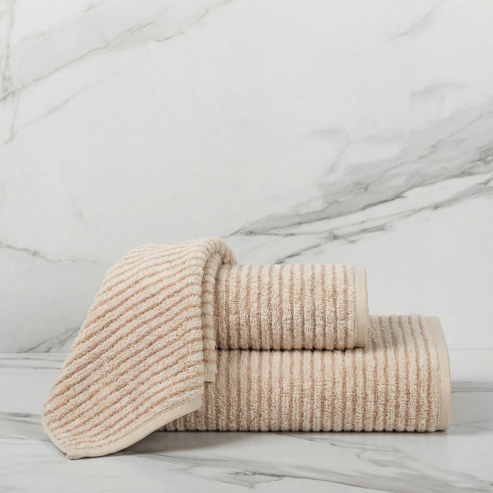 PROVANCE Basic Комплект полотенец, 3шт, 30х50, 50х80, 70х120, 95% пэ, 5% полиамид, 280гр/м, бежевый - #3