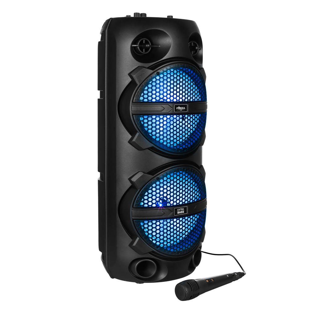 Колонка беспроводная FORZA 20Вт,светомузыка,3600мАч,пульт,микрофон,FM,microSD,USB,ВШГ 61x25x25см - #3