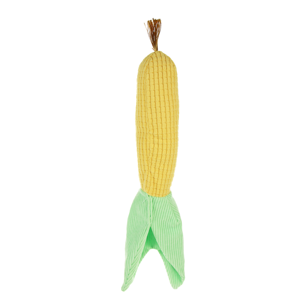 Игрушка для собак тм VETTA, мягкая с пищалкой, кукуруза, 22x5,5 см - #4
