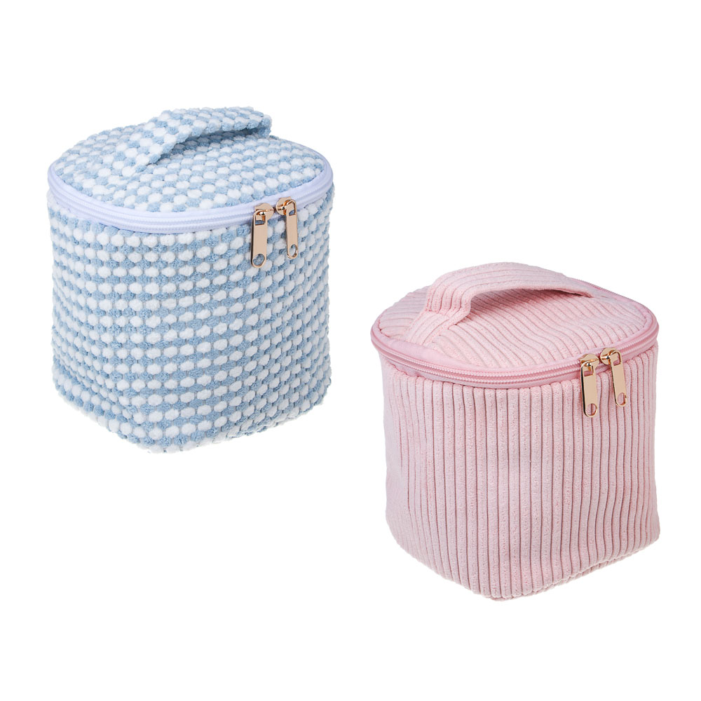 ЮL Косметичка сундучок Velvet, 100% ПЭ, 14х14см, 2 цвета - #1