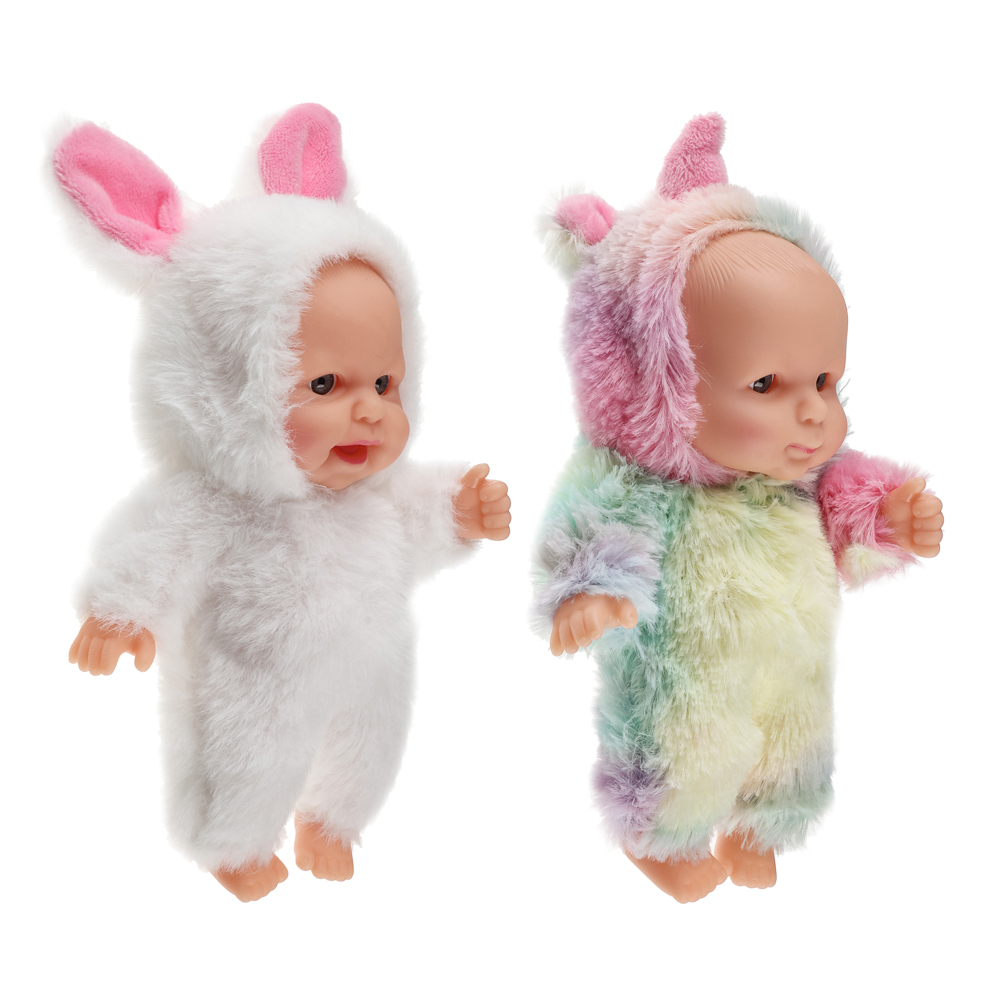 ИГРОЛЕНД Пупс в кигуруми 16 см, PVC, ABS, полиэстер, 14,2х6,5х19,3 см, 2 диз - #1