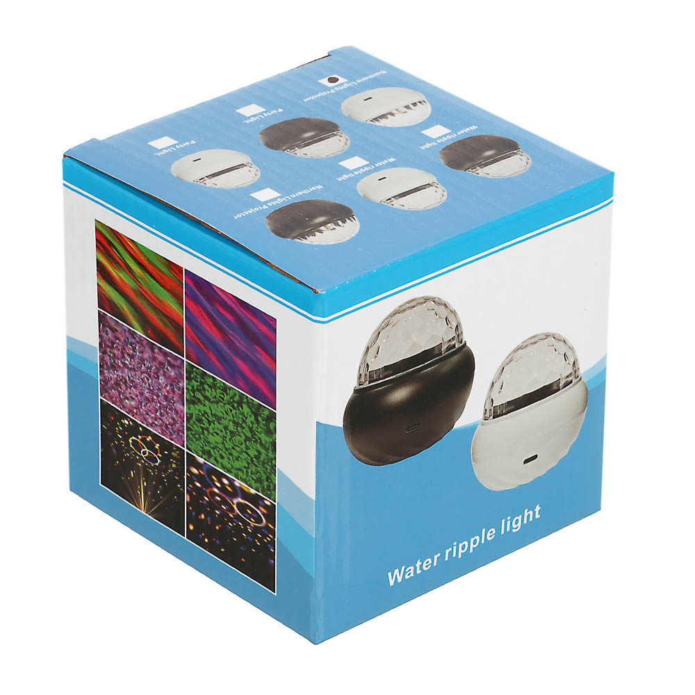 Светильник-ночник проектор неба BY Сфера, 3W, USB, пульт ДУ, D9×8 cм, пластик, белый - #2