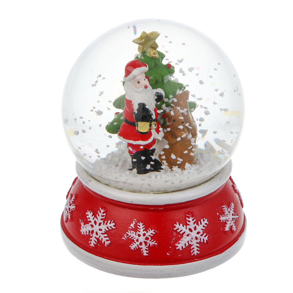 СНОУ БУМ Снежный шар Дед Мороз 6,9x8,2 см, полистоун, стекло - #4