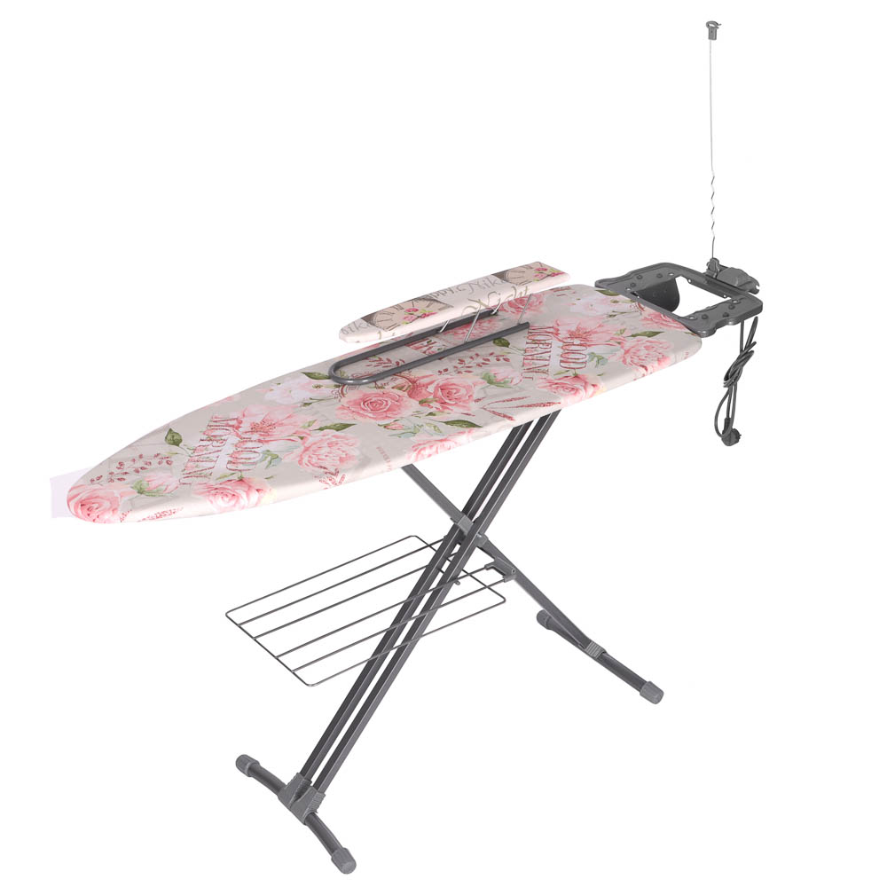 VETTA Доска гладильная 122х40х90см, металл, подставка п/утюг,полка для белья,подрукавник,удл.1,9м Н9 - #1