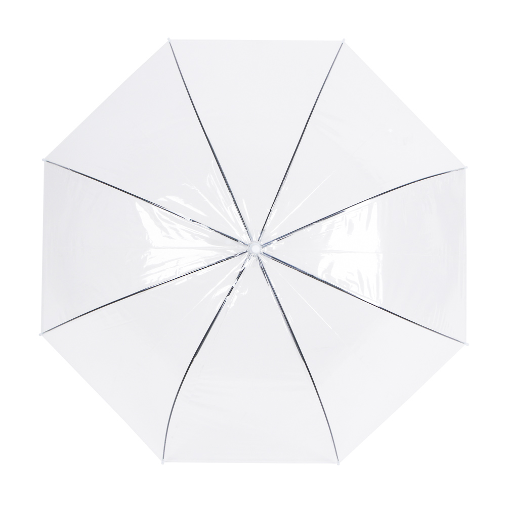 Зонт-трость, прозрачный, металл, пластик, ПВХ, d94см, 8 спиц - #3