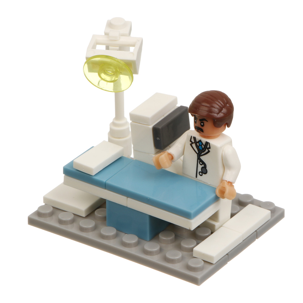 Конструктор "Городская больница" 6 в 1, в банке, ABS, тм ИГРОЛЕНД - #8