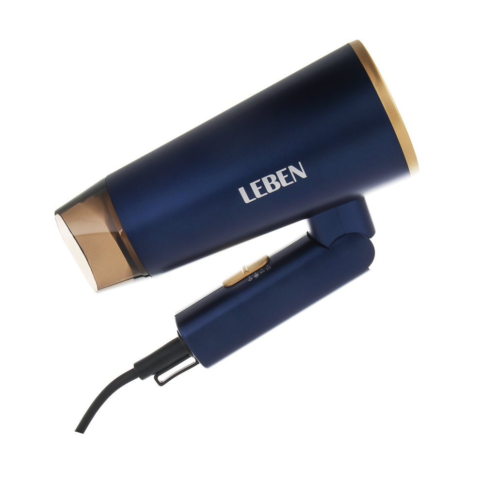 LEBEN Фен для волос, 2000 Вт, 2 скорости, 2 темп.реж., темно-синий, матовое покрытие, концентратор - #5