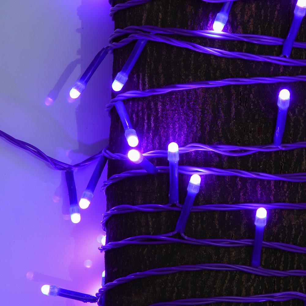 СНОУ БУМ Гирлянда эл. вьюн 10м, 100LED, сиреневый, 8 режимов, ПВХ сиреневый, 220В - #6