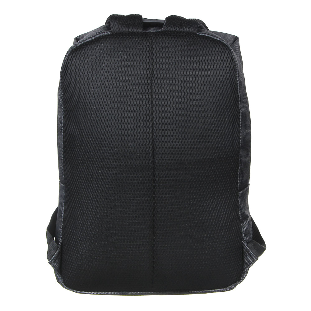 Рюкзак подростковый, 41x29x17см, 1 отд, 1 карм, сверхлегкий прочный ПЭ, USB, тёмно-серый - #4