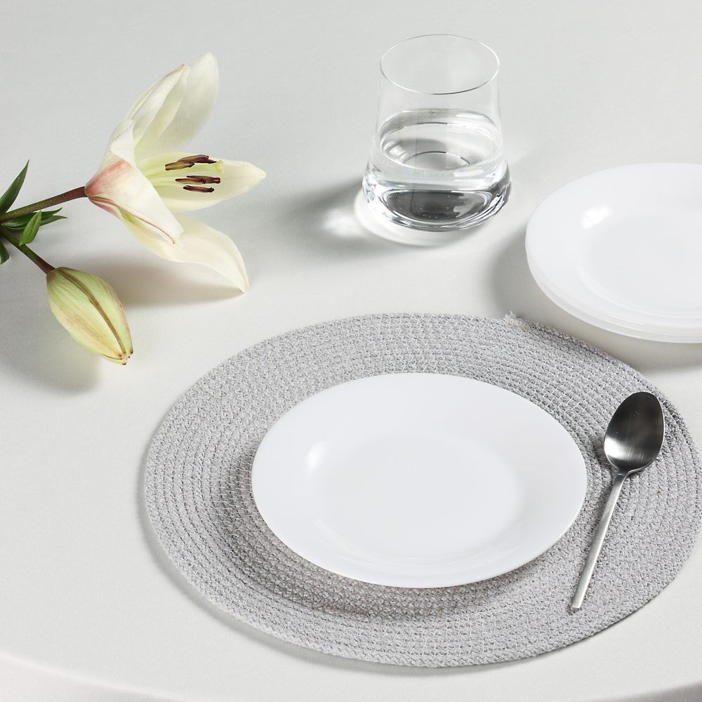 MILLIMI Набор столовой посуды 8пр (тарелка 17,5см - 4шт., салатник 16,5см - 4шт.), опаловое стекло - #8