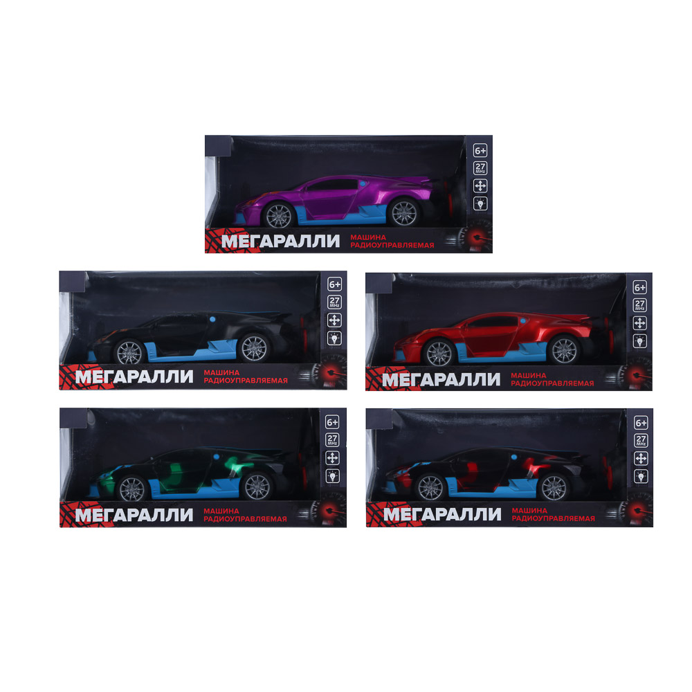 ИГРОЛЕНД Машина радиоуправляемая "Мегаралли", 4-кан.пульт, свет, 5хАА, ABS, 26х12х11 см, 5 диз - #3