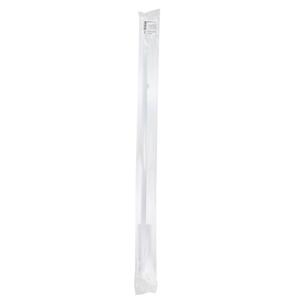 Карниз для шторы в ванную комнату, раздвижной 210см, металл, полипропилен, цвет белый - #5