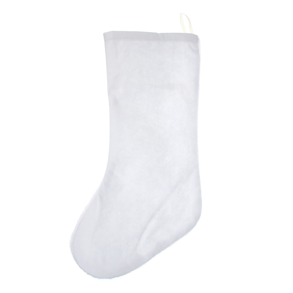 СНОУ БУМ Носок декоративный новогодний, 25x44см, полиэстер, белый - #5