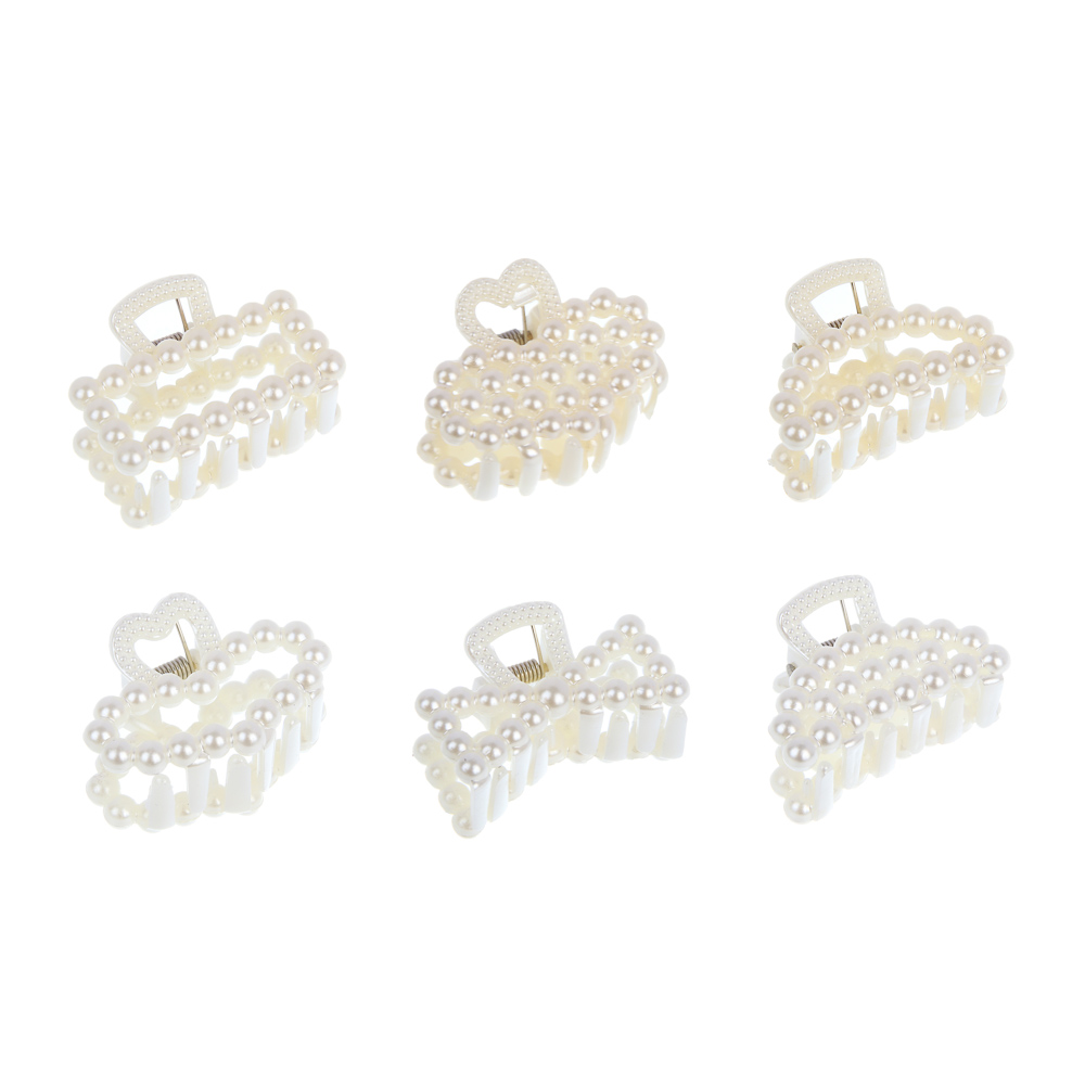 Краб для волос, тм ЮНИLOOK, 4см, полистирол, 6 дизайнов, #11 - #1