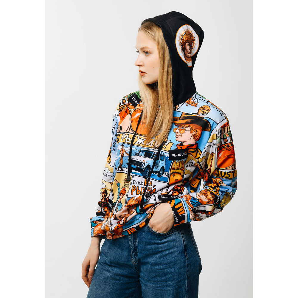 Джемпер для взрослых "Комиксы Рыжий", размер 3XL, футер (100% полиэстер) - #1