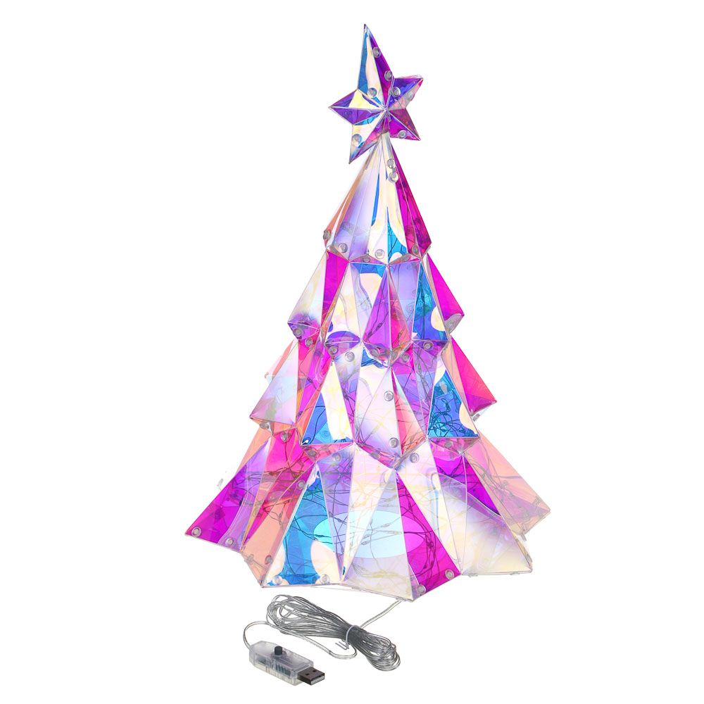 СНОУ БУМ Елочка 3 этажная, 25x37 см, 150 LED, постоянное свечение, USB - #5