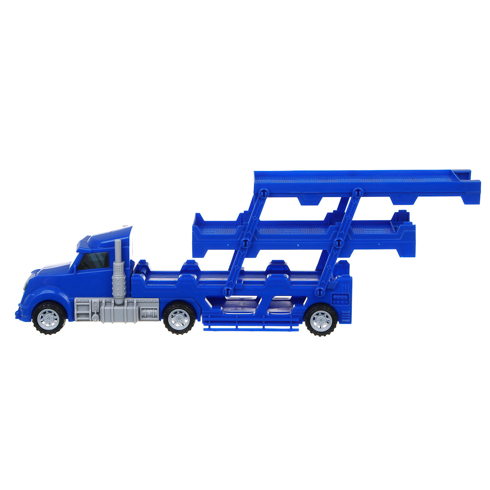 ИГРОЛЕНД Автовоз с треком, 3 машинки, металл, PP, 33,5х13х8,5 см, 3 дизайна - #13