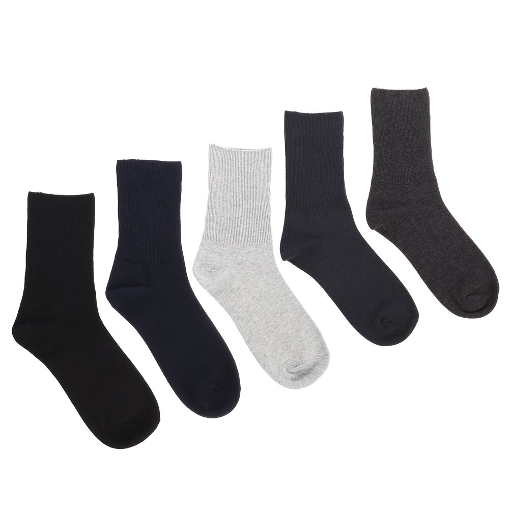 Носки мужские с ослаблен. резинкой, тм Turkan, р.41-47,90%хлопок,8%п/а,2%лайкра,цвета в ас-те,814 - #3