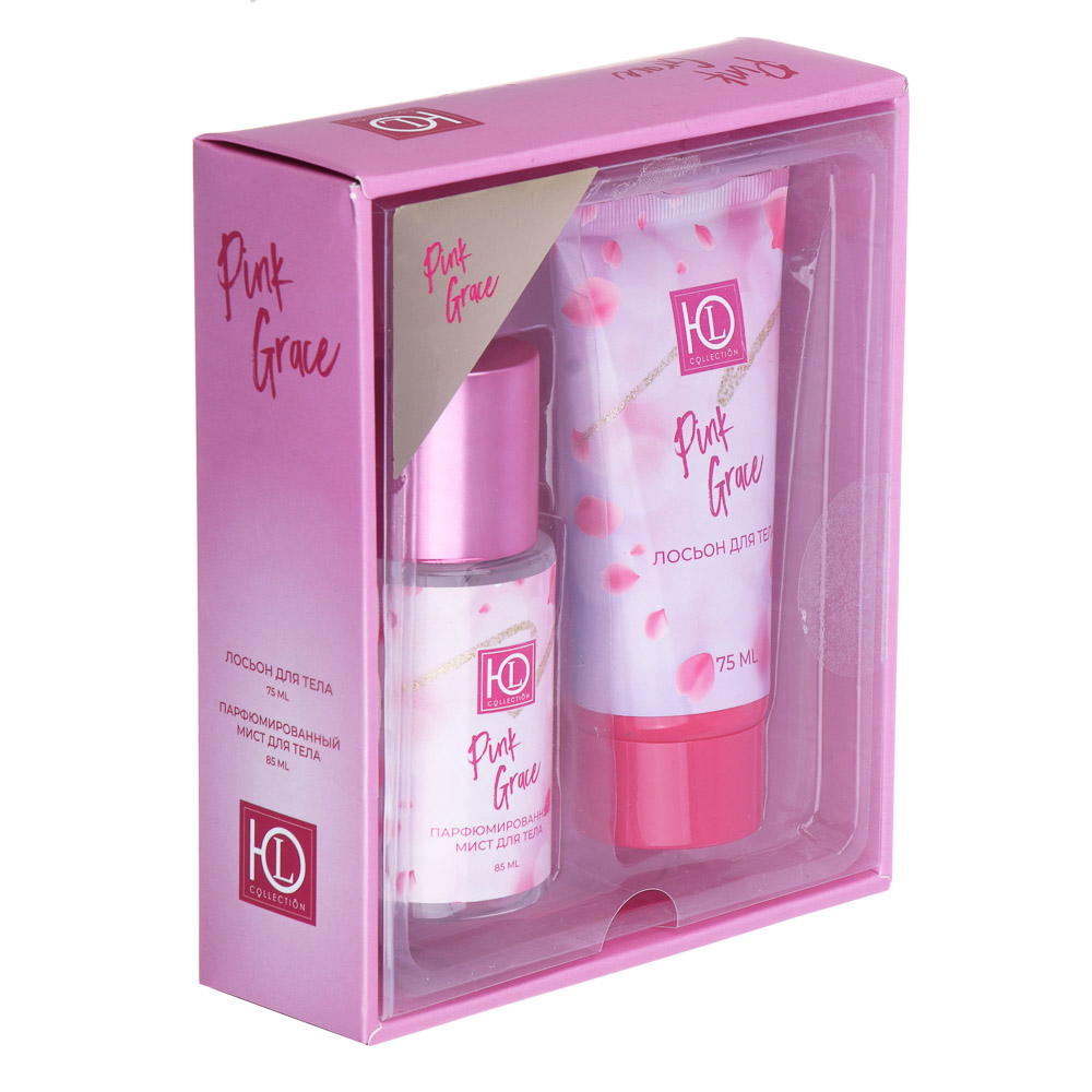 ЮL Набор парфюмированный "Pink Grace" (лосьон для тела 75 мл + мист для тела 85 мл) - #7