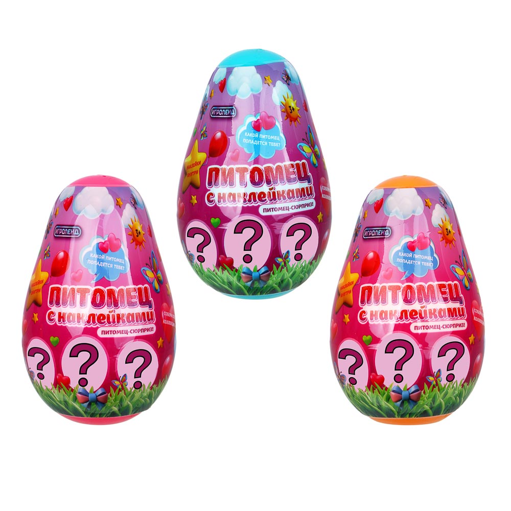 ИГРОЛЕНД Питомец с наклейками в матрешке, PP, 8х8х13 см, 18 диз. - #4