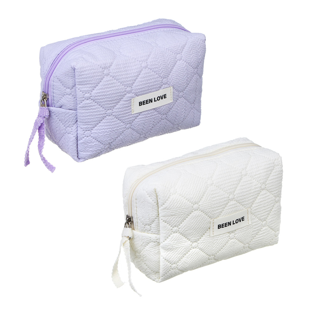 ЮL Косметичка стеганая дутая Килт, 100% ПЭ, 17х12х8см, 2 цвета - #1