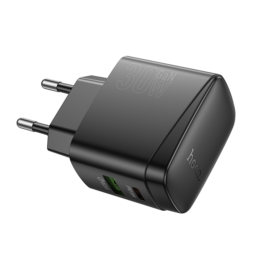 hoco. Зарядное устройство модель CS61A, USB+C 30W, цвет: черный - #4