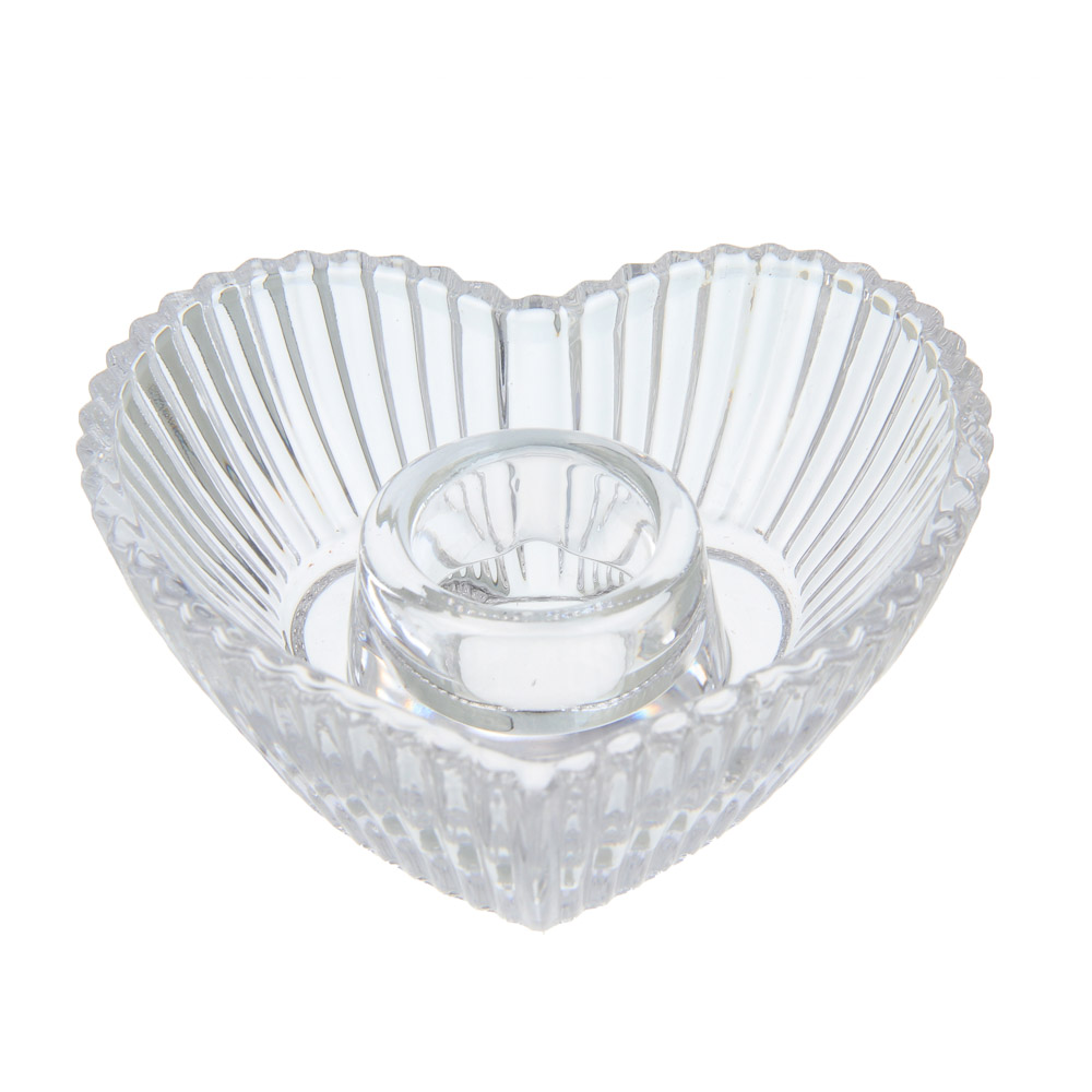 Подсвечник тм LADECOR стеклянный, 8,5x8,5x3,5 см, 2 формы - #2