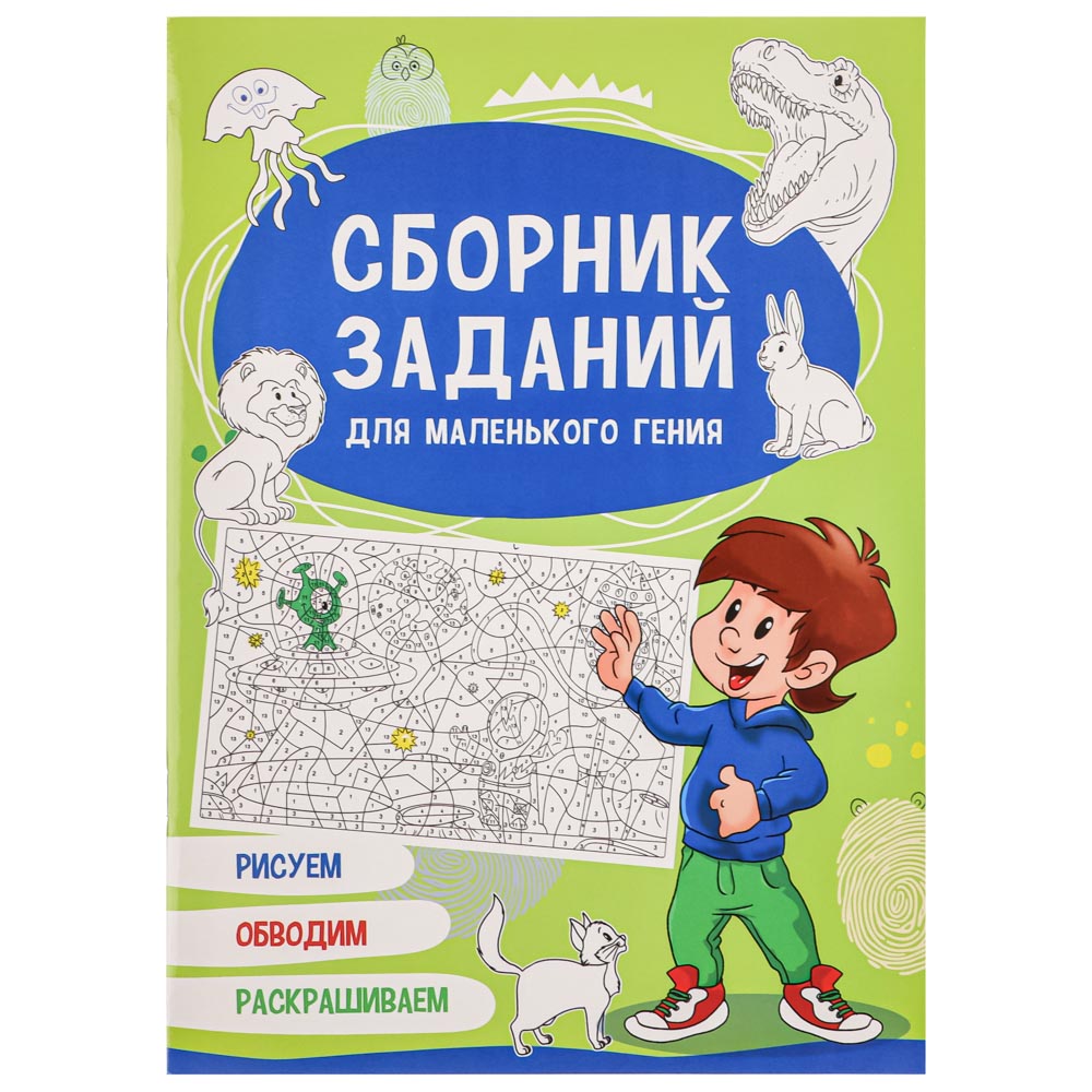 УИД "Сборник заданий для маленького гения", бумага, 21х29,7см, 24 стр., 3 дизайна - #4