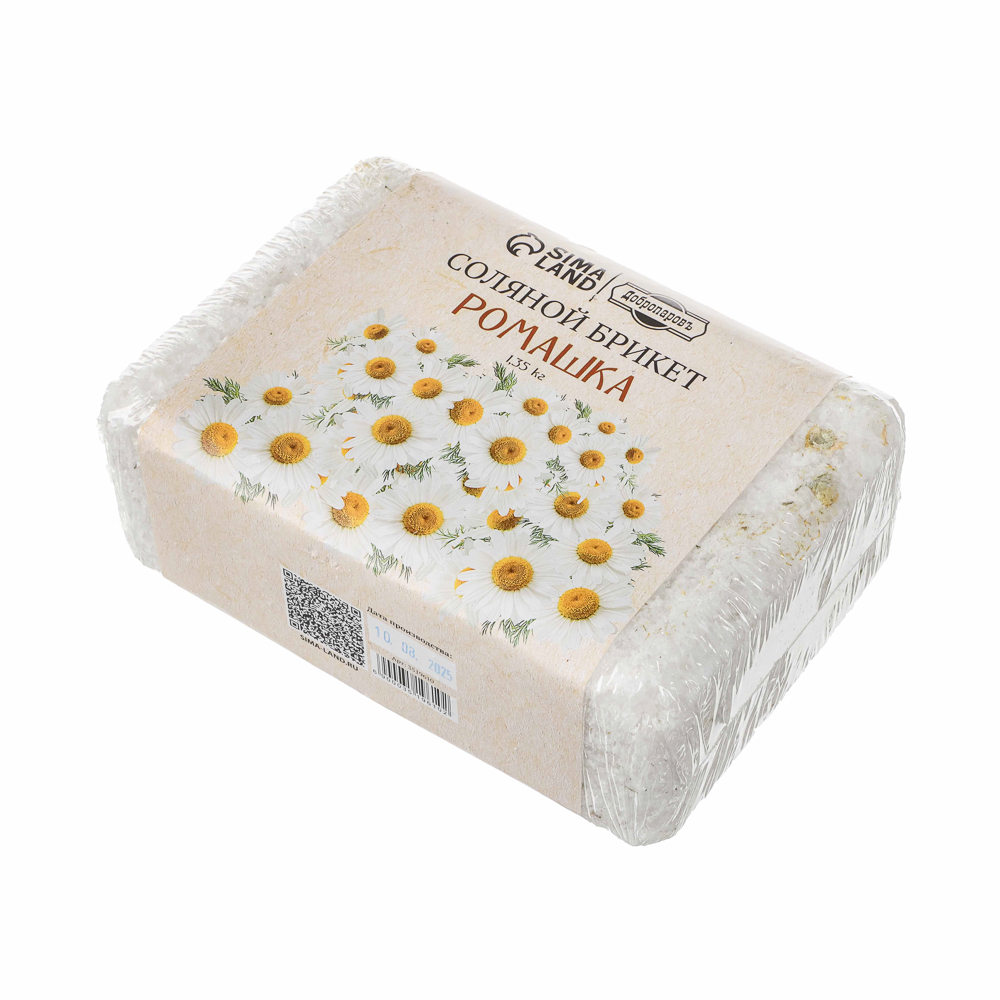 Соляной брикет "Ромашка" с алтайскими травами, 1,35 кг "Добропаровъ" - #1