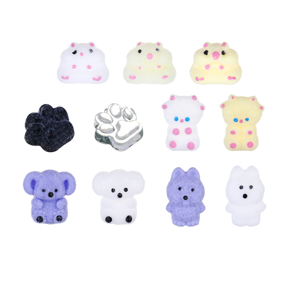 ИГРОЛЕНД Игрушка-антистресс, мялка "Зоопарк", TPR, 8х8см, 10 дизайнов - #2